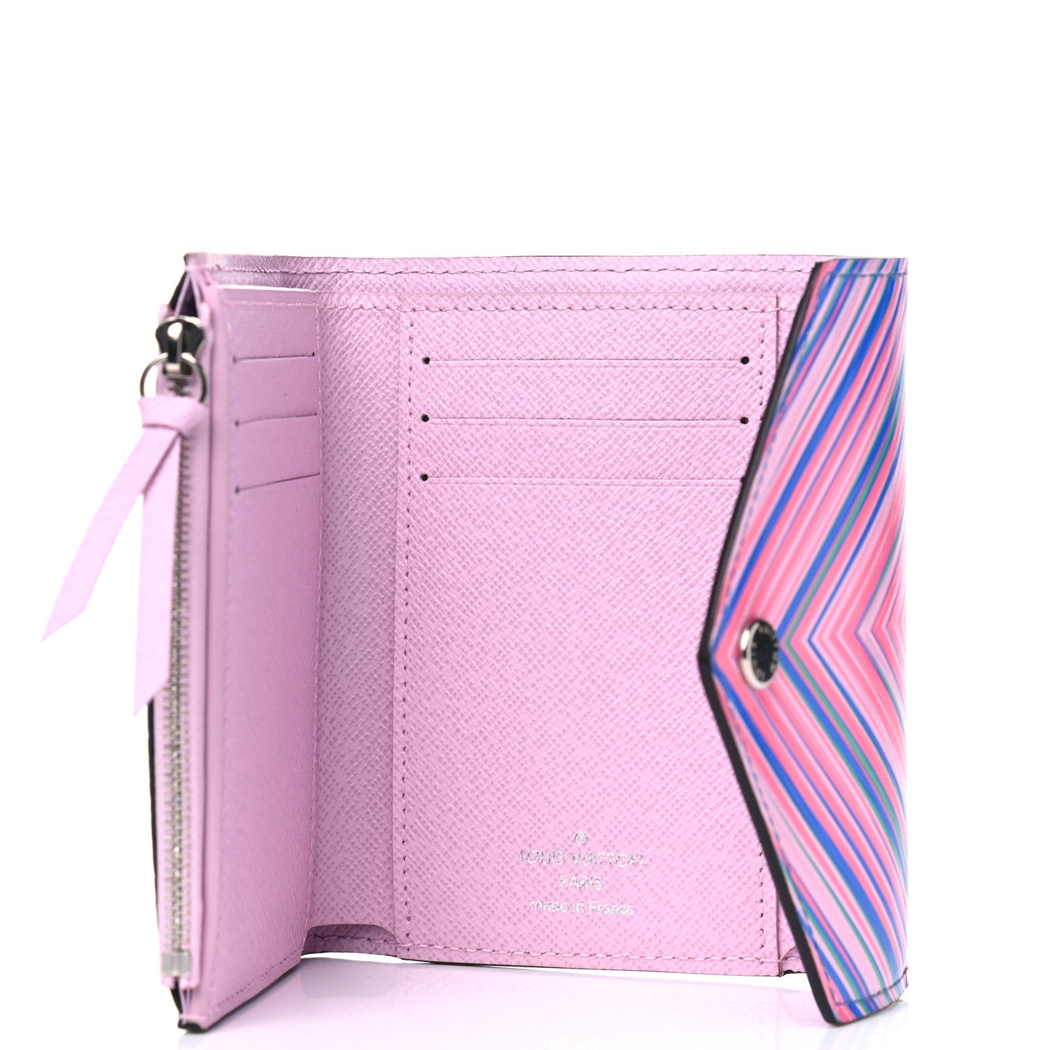 Louis Vuitton Epi Tropical Victorine Wallet Blue Rose 4 of 4