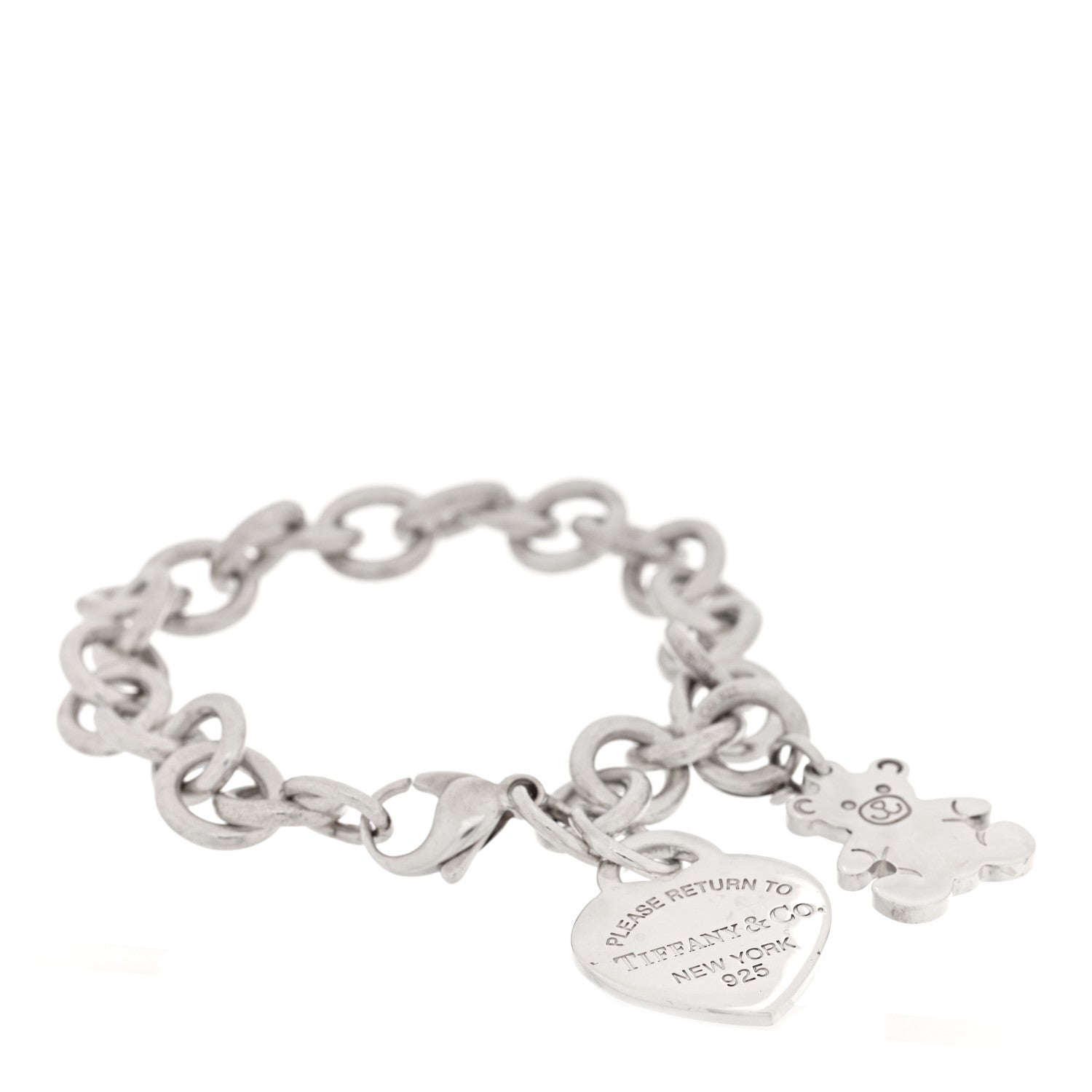 Tiffany Sterling Silver Return to Tiffany Heart Tag Teddy Bear