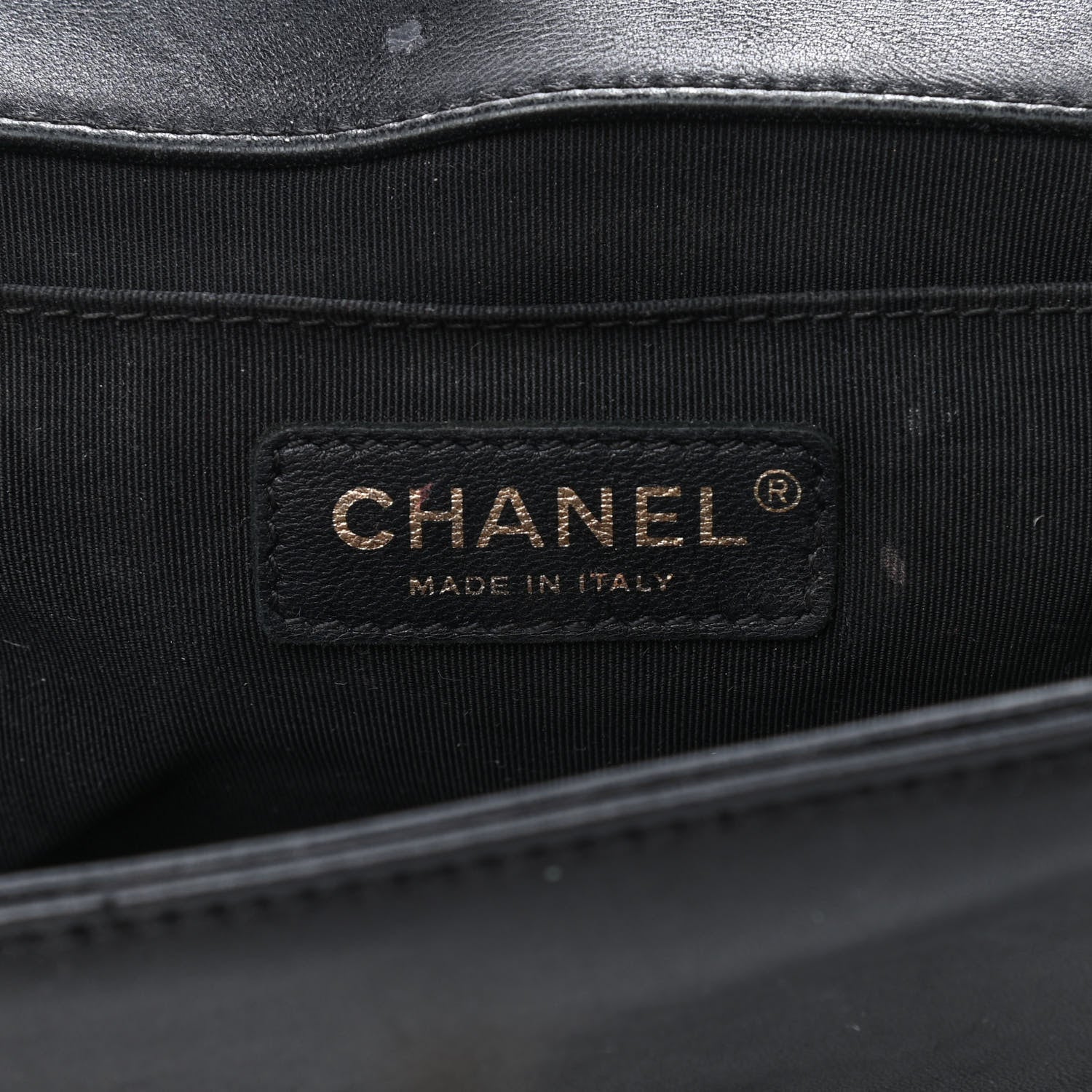 Chanel Calfskin Chevron Quilted Medium Boy Flap Black 6 of 11