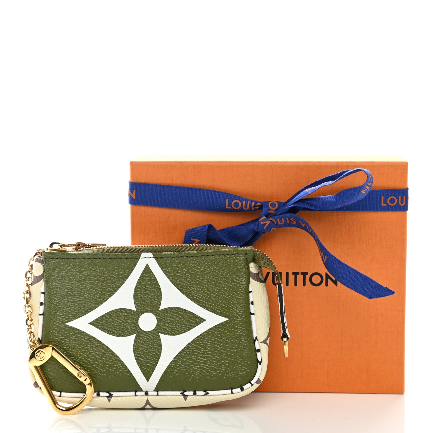 Monogram Giant Micro Pochette Accessories Kaki White