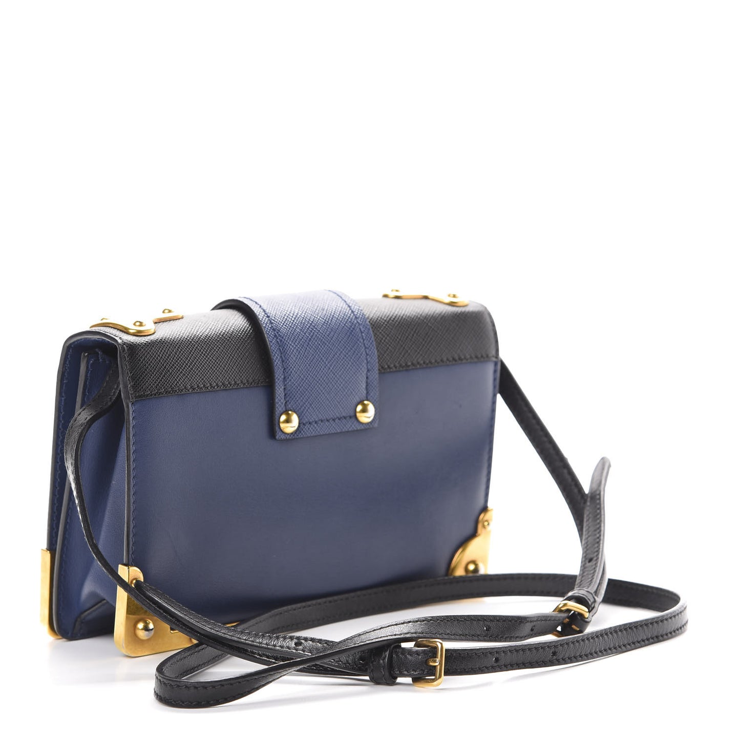 City Calf Saffiano Astrology Cahier Bag Bluette Black