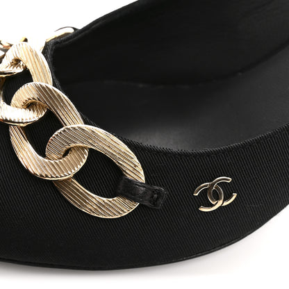 Chanel Nylon Lambskin Quilted Chain CC Pumps 37 Black 10 of 11