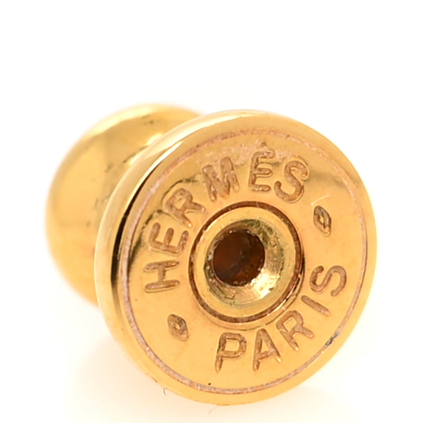 Hermes Gold Lacquered Mini Pop H Earrings Black 4 of 4