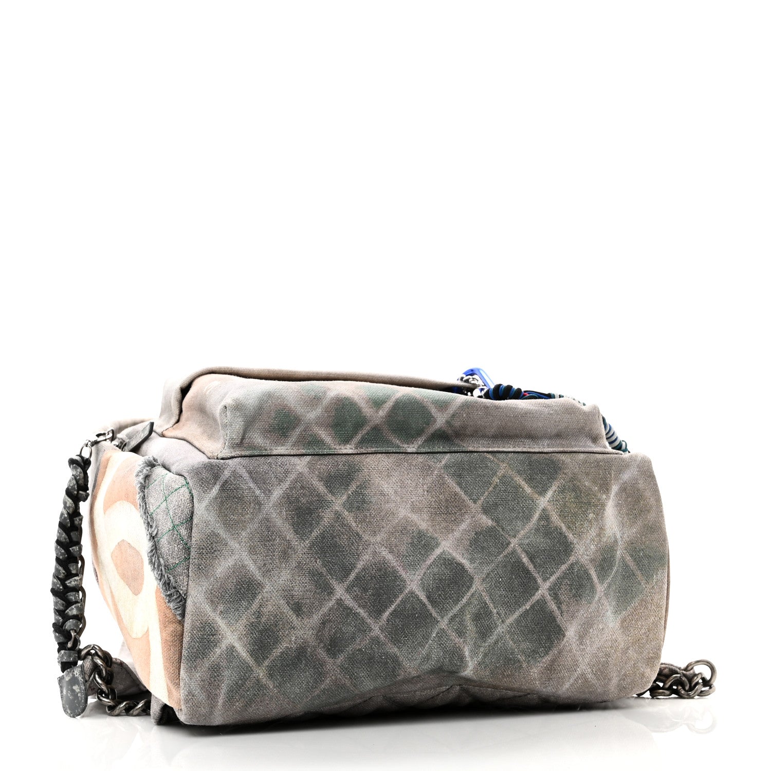 Chanel Graffiti Printed Canvas Medium Backpack Grey 3 of 9
