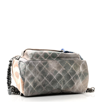 Chanel Graffiti Printed Canvas Medium Backpack Grey 3 of 9