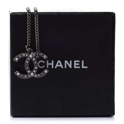 Chanel Crystal CC Necklace Silver 7 of 7