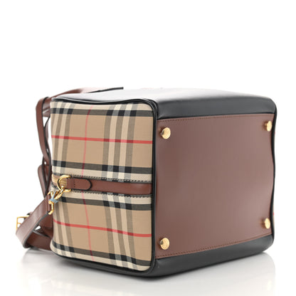 Burberry Smooth Calfskin Small Cube Bowling Bag Black 4 of 9