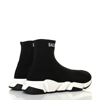Balenciaga Neoprene Knit Womens Hi Speed Sneakers 41 Black White 3 of 4
