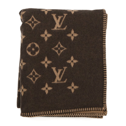 Louis Vuitton Wool Cashmere Neo Monogram Blanket Marron 1 of 3