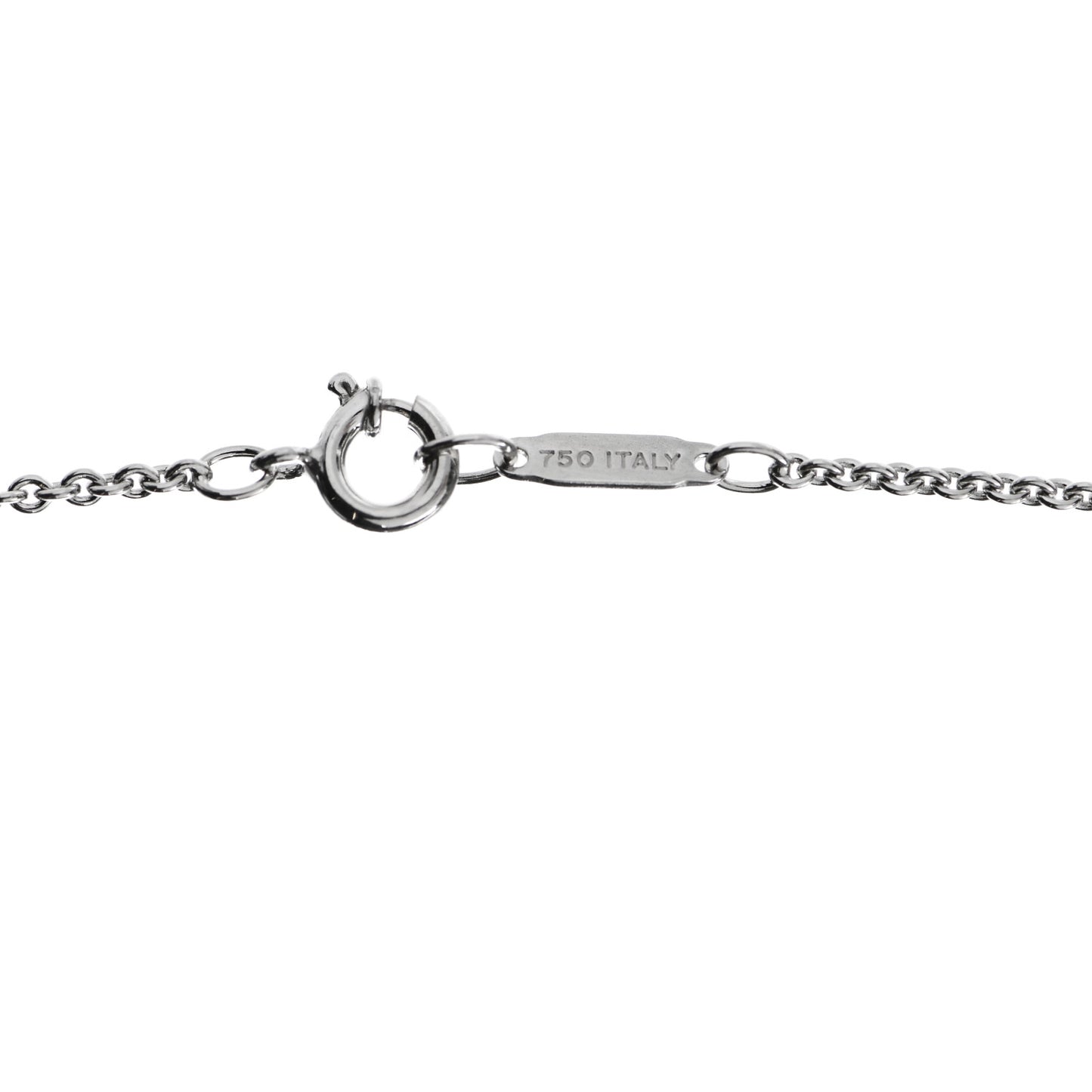 18K White Gold Diamond Paloma Picasso Hammered Heart Pendant Necklace