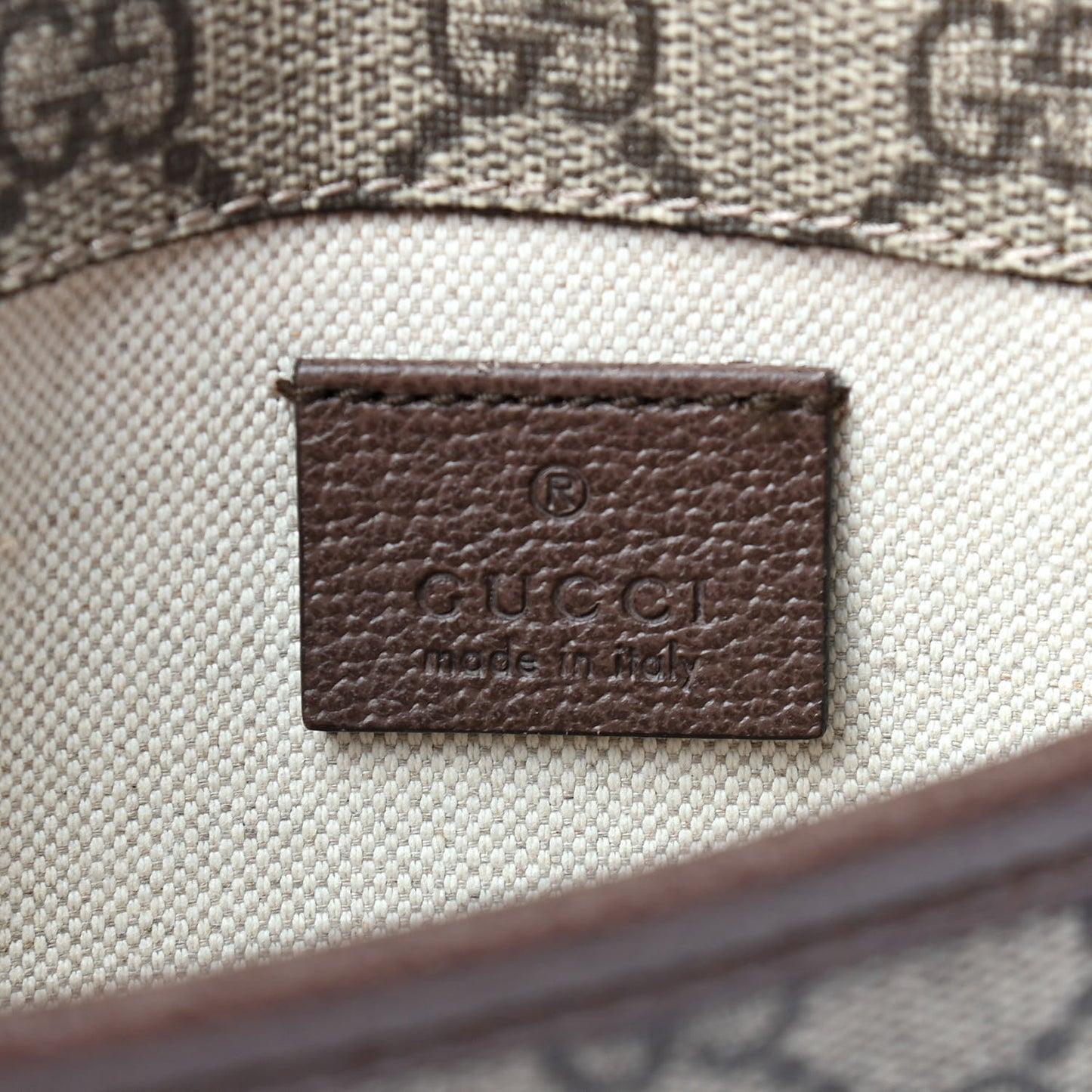 GG Supreme Monogram Neo Vintage Web Belt Bag Brown