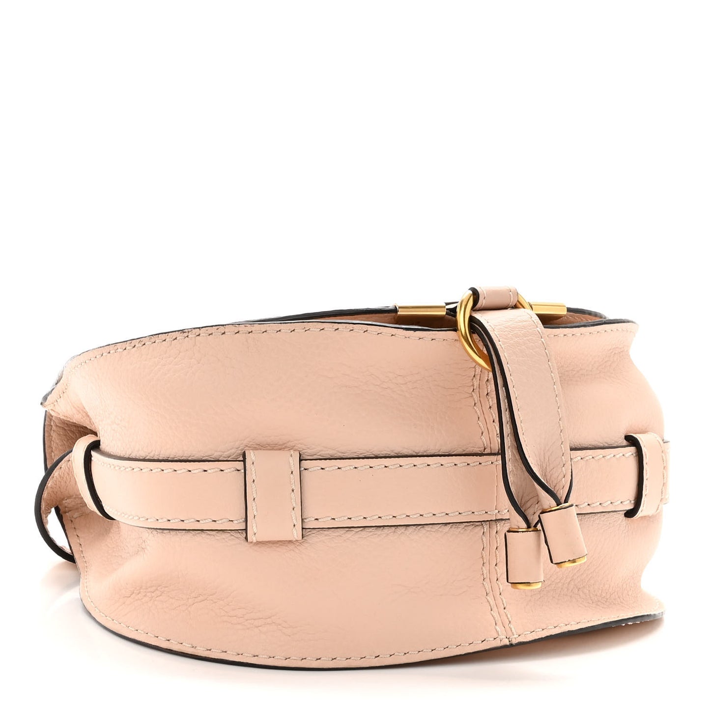 Calfskin Mini Marcie Round Crossbody Bag Blush Nude