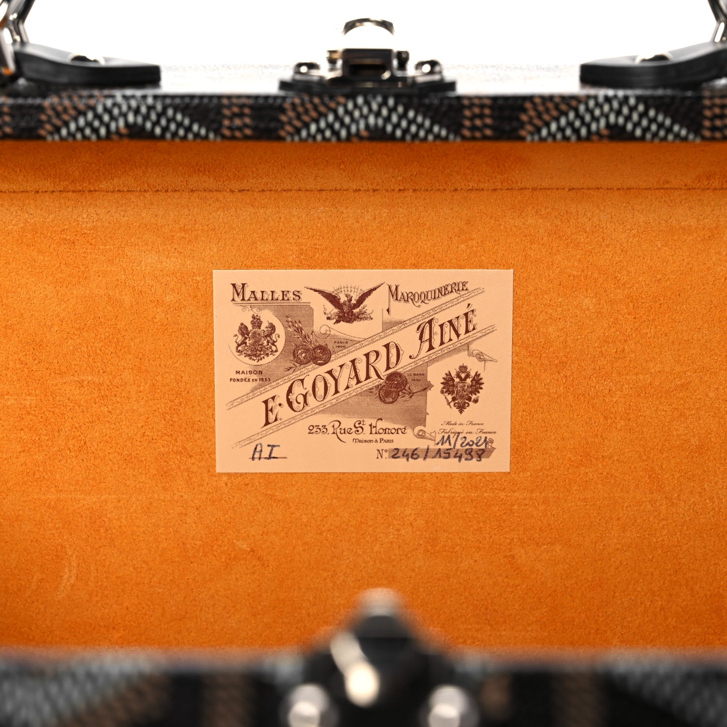 Goyardine Grand Hotel Trunk Bag Black