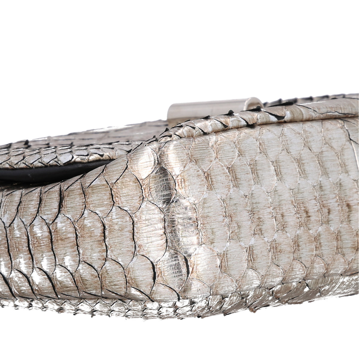 Tom Ford Metallic Snakeskin Natalia Shoulder Bag Silver 7 of 8