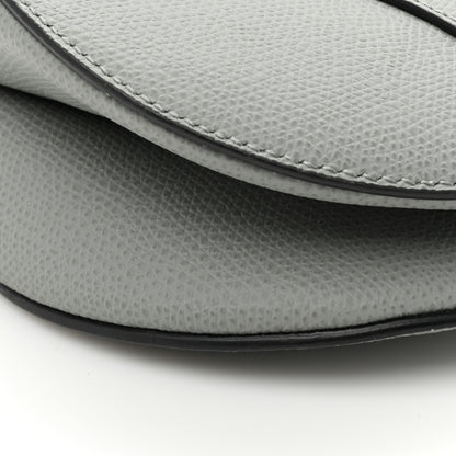 Christian Dior Grained Calfskin Saddle Bag Grey Stone 10 of 13