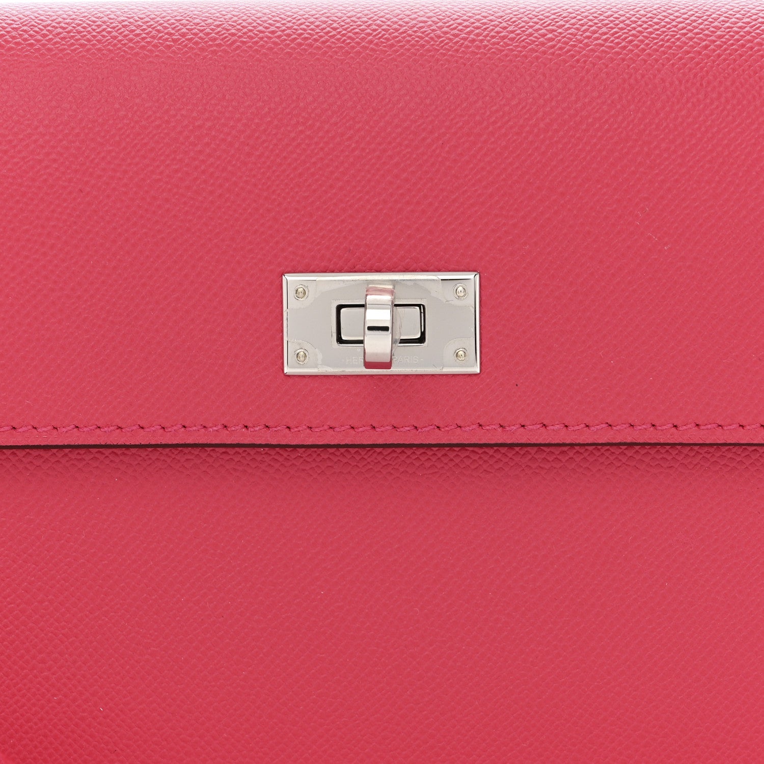 Hermes Madame Calfskin Kelly Pocket Long Wallet Rose Extreme 9 of 12