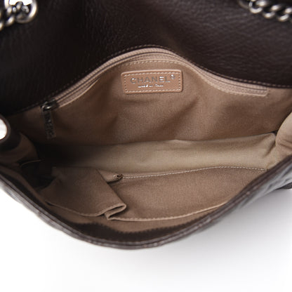 Chanel Studded Calfskin Lambskin Paris Dallas Flap Brown Black 4 of 9