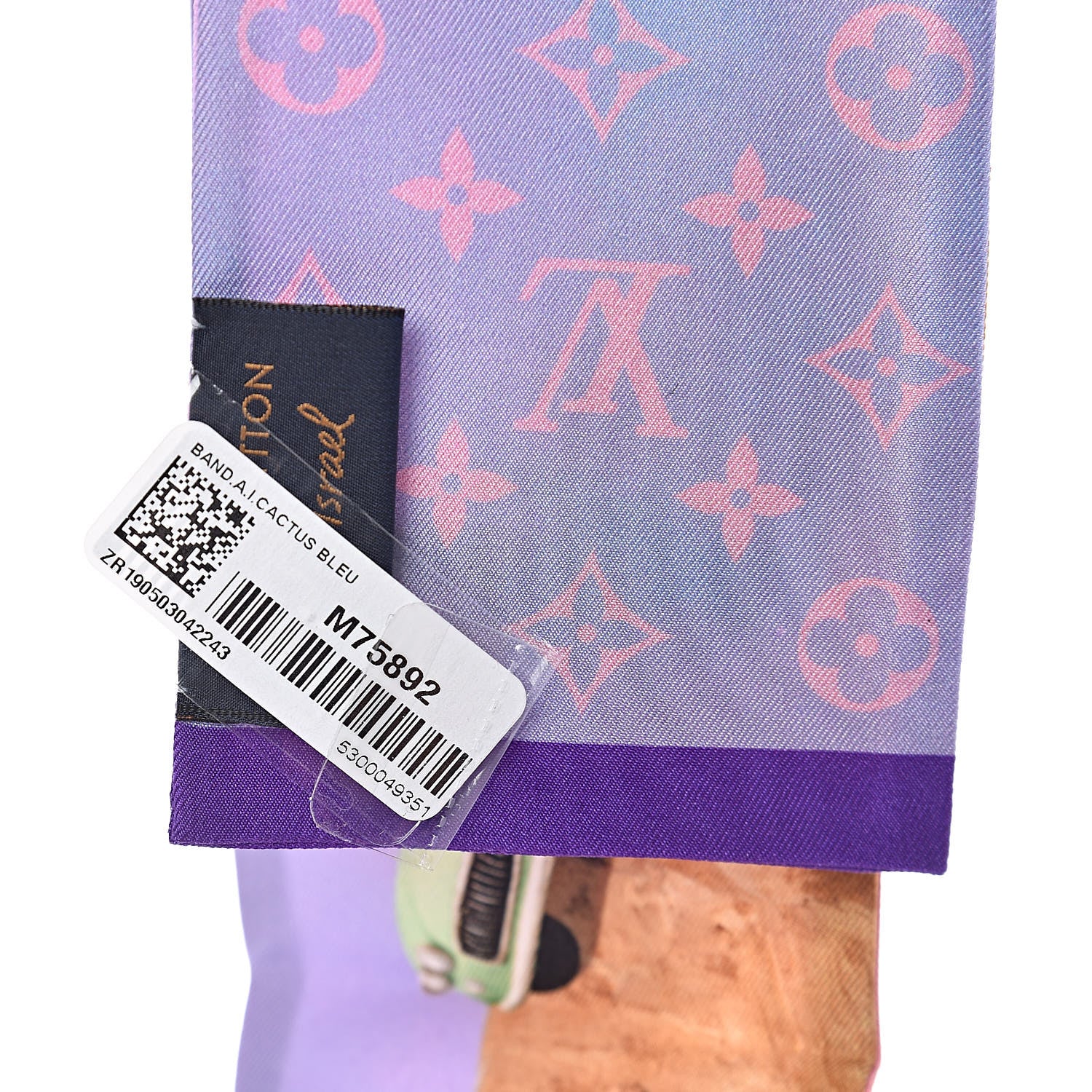 Louis Vuitton Silk Monogram Desperado Bandeau Blue 3 of 3
