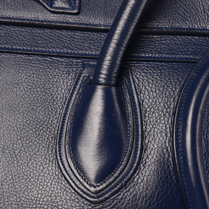 Celine Drummed Calfskin Mini Luggage Ink 12 of 14