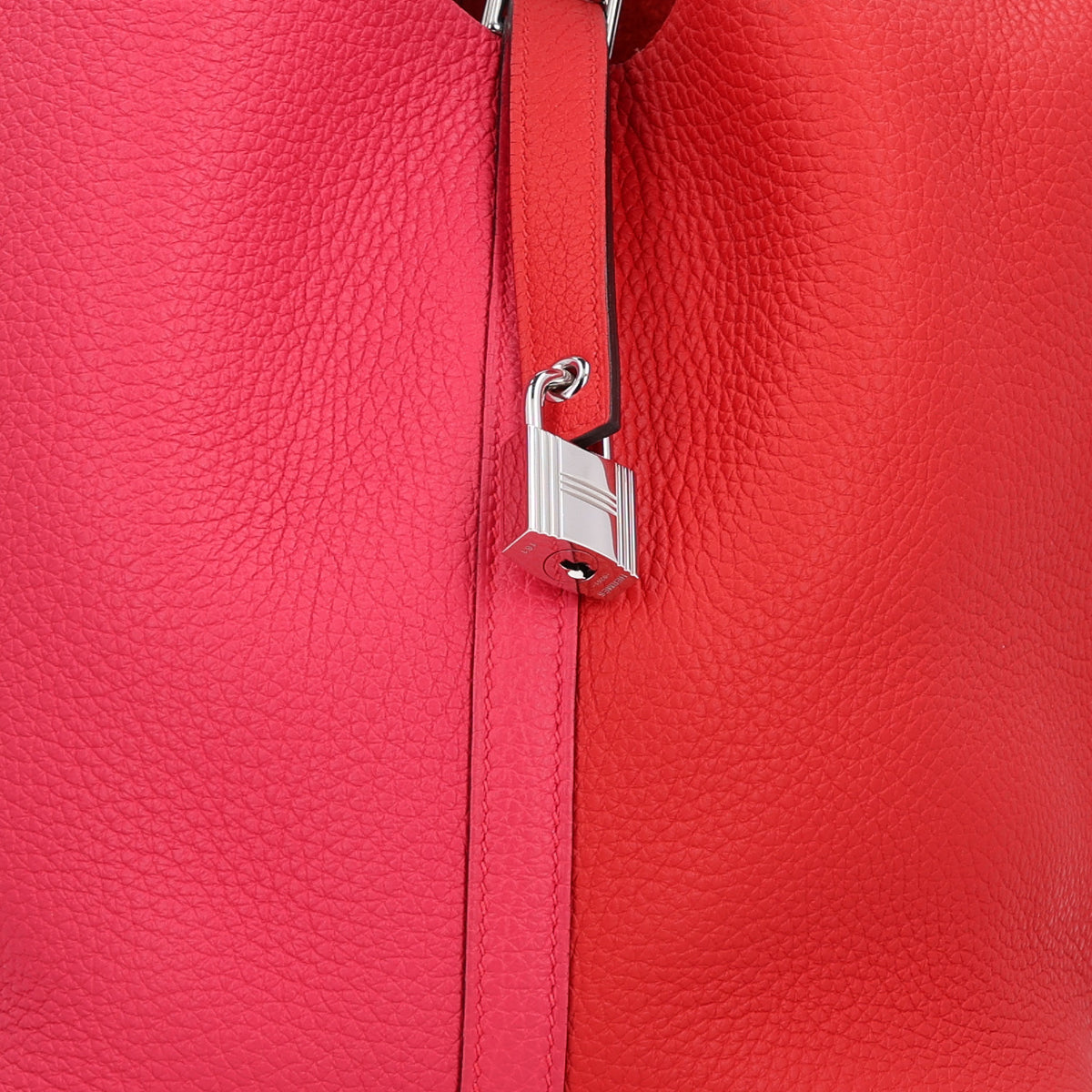Hermes Taurillon Clemence Casaque Picotin Lock 22 MM Rouge De Coeur Rose Extreme Bleu Zanzibar 8 of 10