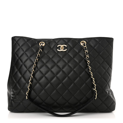 Chanel Calfskin Quilted Large Classic Shopping Tote Black 1 of 12