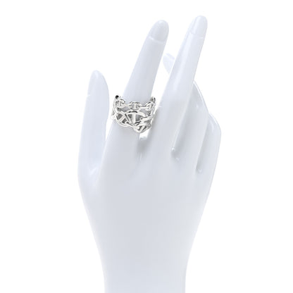 Hermes Sterling Silver GM Chaine d'ncre Enchainee Band Ring 58 8.25 2 of 5