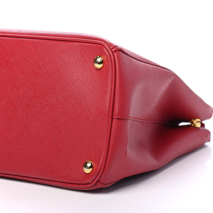 Prada Saffiano Medium Galleria Double Zip Tote Fuoco 9 of 12
