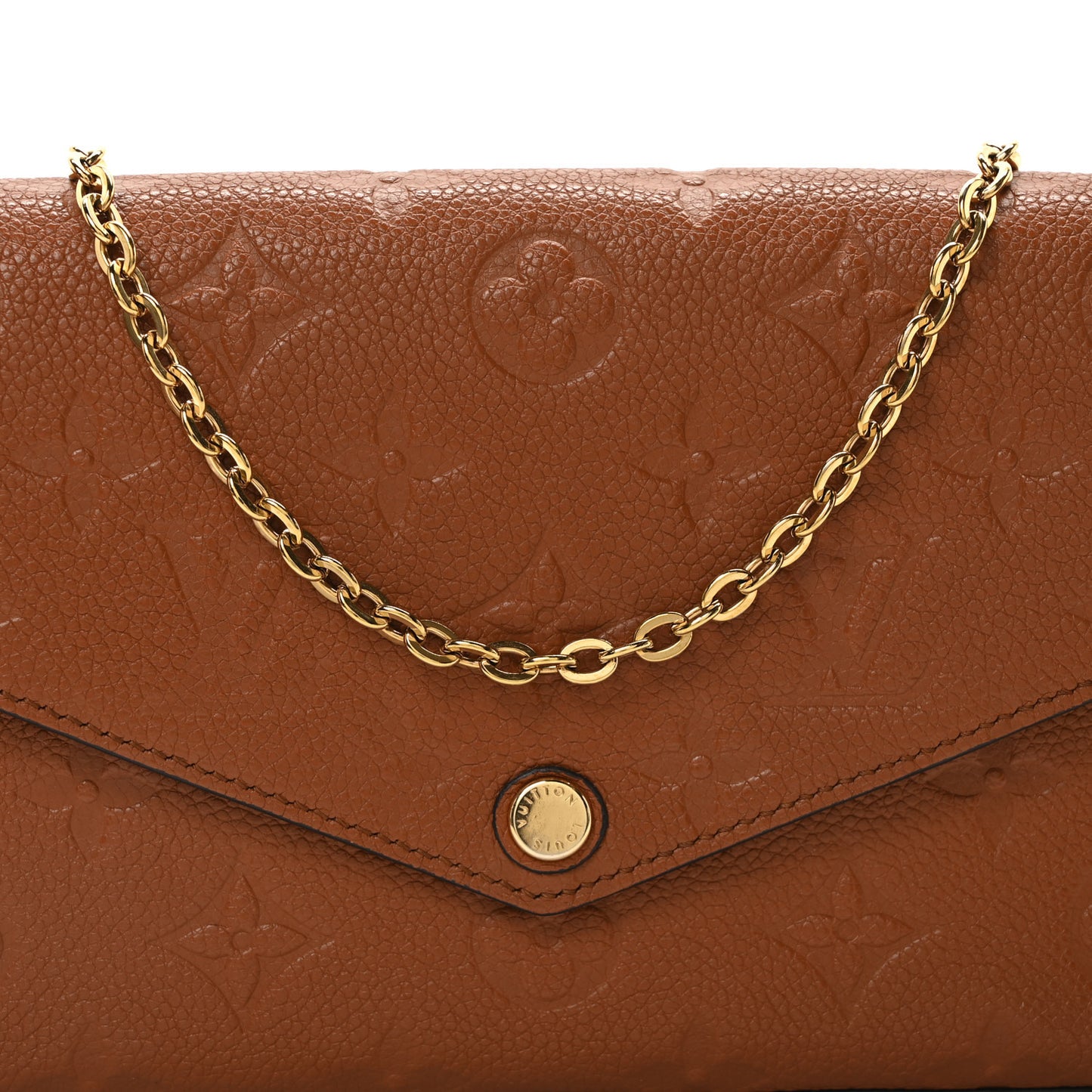 Empreinte Pochette Felicie Chain Wallet Cognac