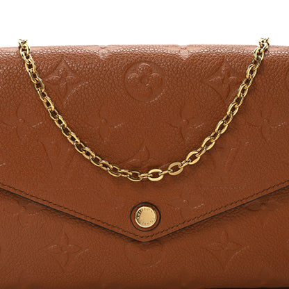 Louis Vuitton Empreinte Pochette Felicie Chain Wallet Cognac 10 of 12
