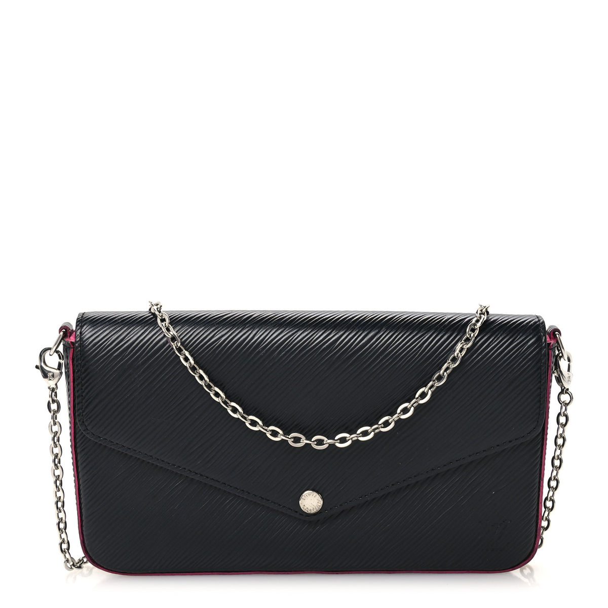 Epi Pochette Felicie Black Hot Pink