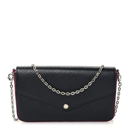 Louis Vuitton Epi Pochette Felicie Black Hot Pink 1 of 13