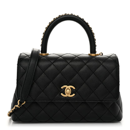 Chanel Caviar Quilted Mini Coco Chain Handle Flap Black 1 of 10