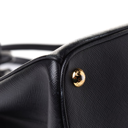 Prada Saffiano Small Galleria Double Zip Tote Black 14 of 17