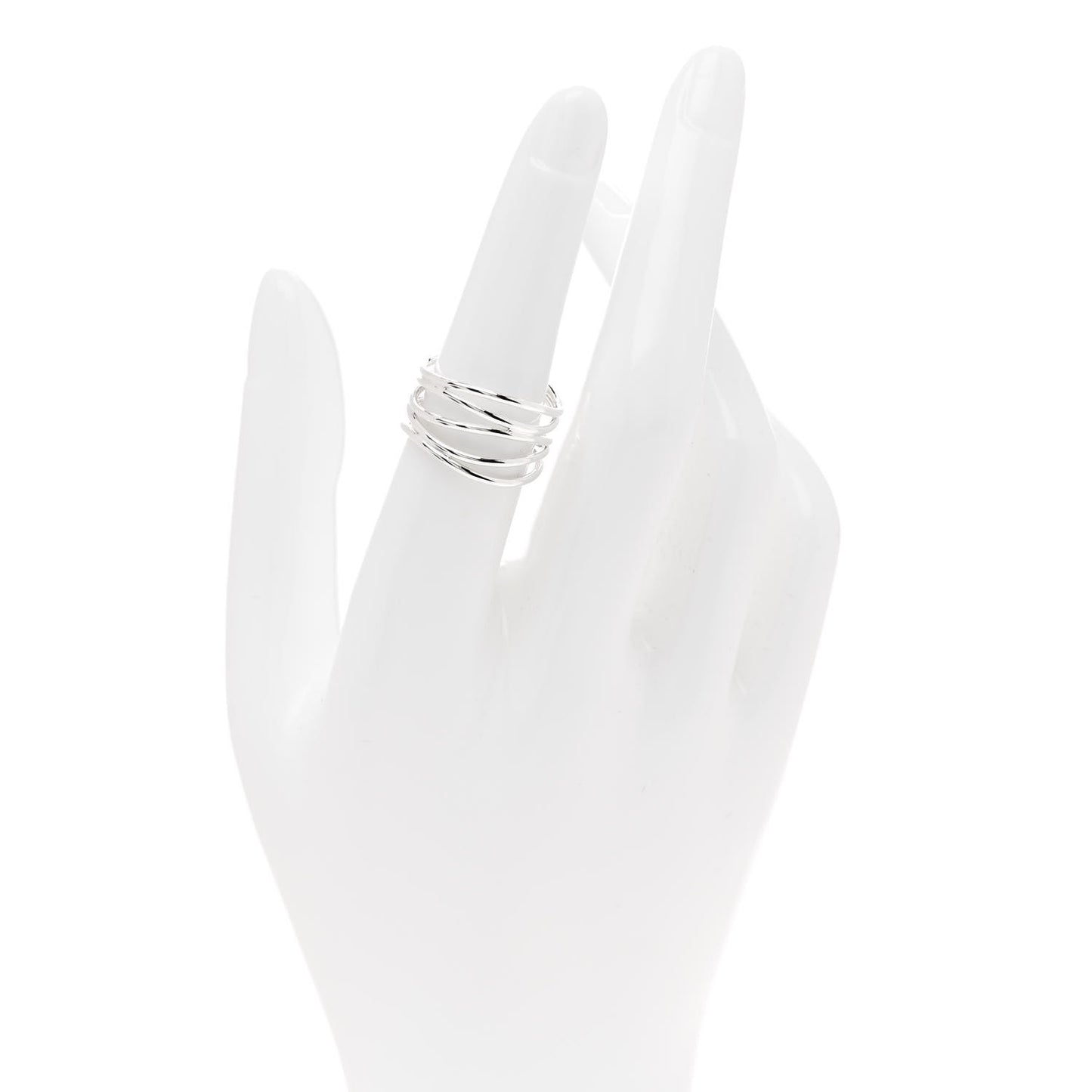 Sterling Silver Elsa Peretti 5 Row Wave Ring 53 6.5