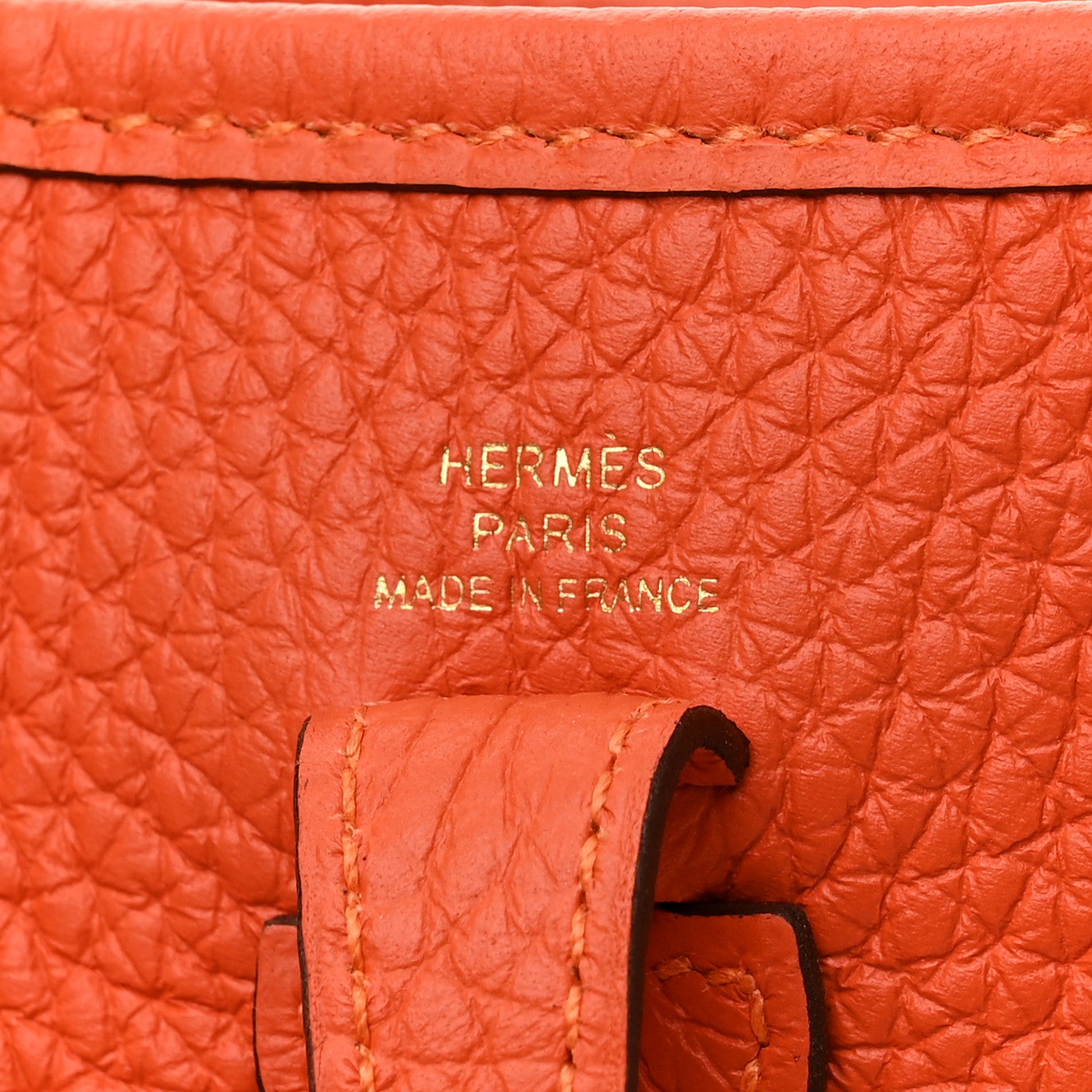 Hermes Taurillon Clemence Evelyne TPM Orange 6 of 10