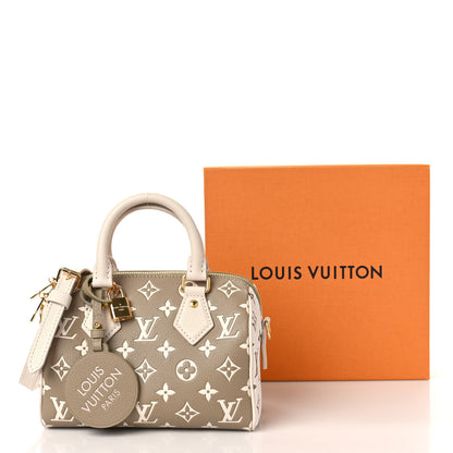 Louis Vuitton Empreinte Monogram Spring in the City Speedy Bandouliere 20 Kaki Beige Cream 9 of 9