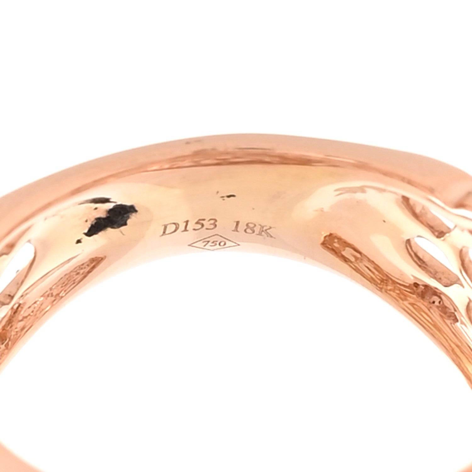 Parker & West by FASHIONPHILE 18K Rose Gold Diamond 1.33ctw Flower Mesh Ring 54 7 4 of 4