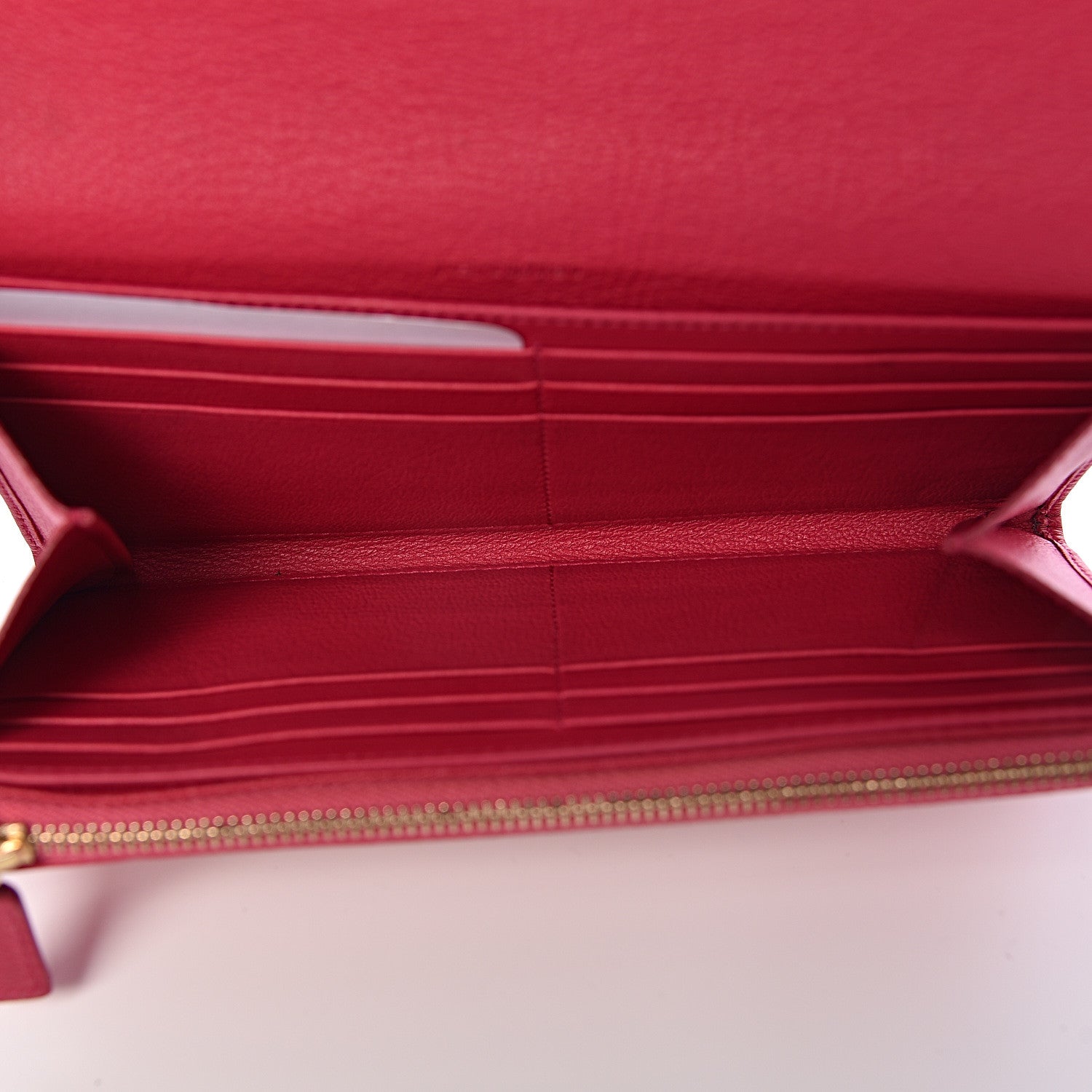 Saint Laurent Goatskin Belle De Jour Flap Wallet Fuchsia 5 of 7