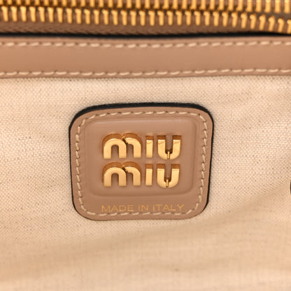 Miu Miu Soft Calf Softy Small Ivy Tote Bag Beige 6 of 9