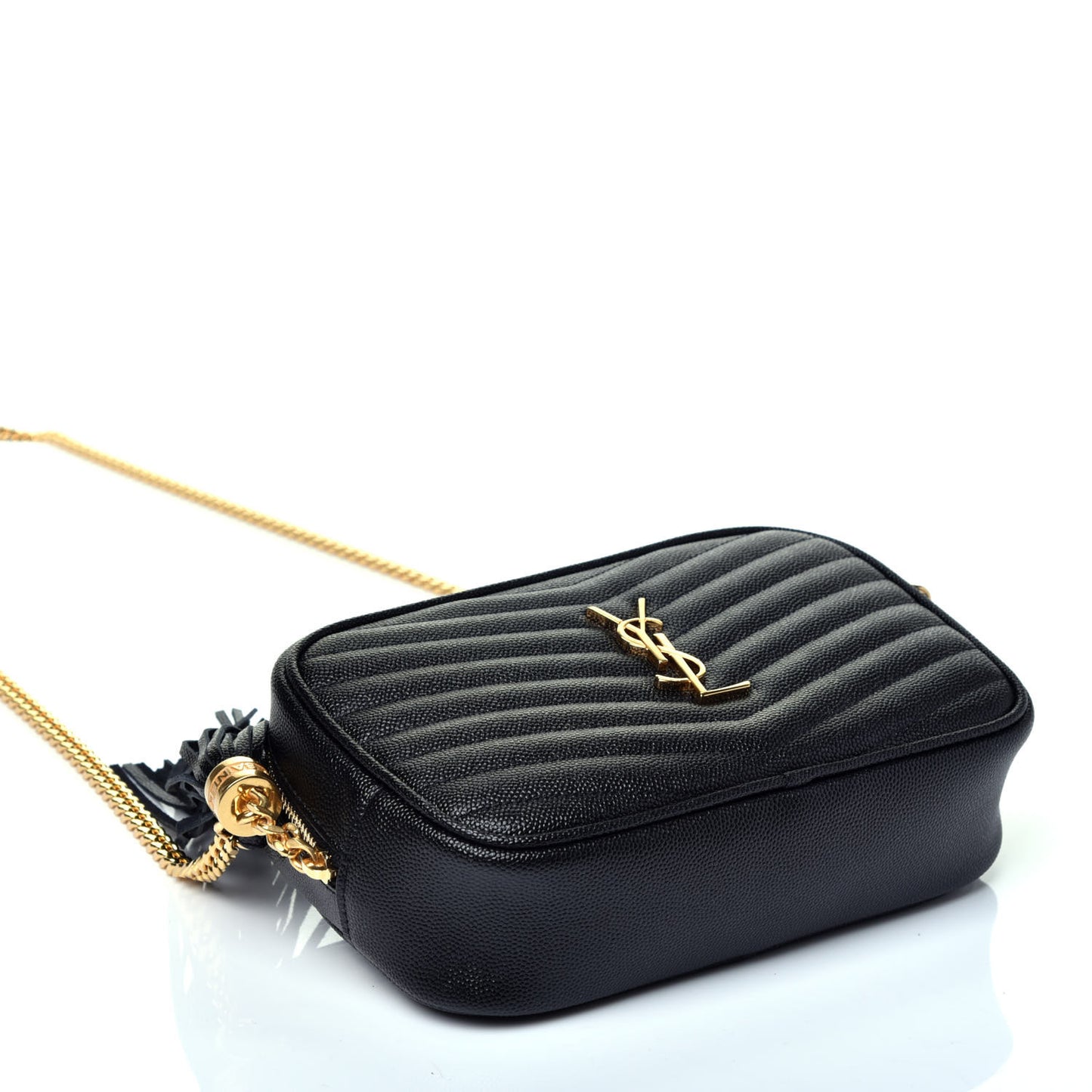 Grain De Poudre Matelasse Monogram Mini Lou Camera Bag Black