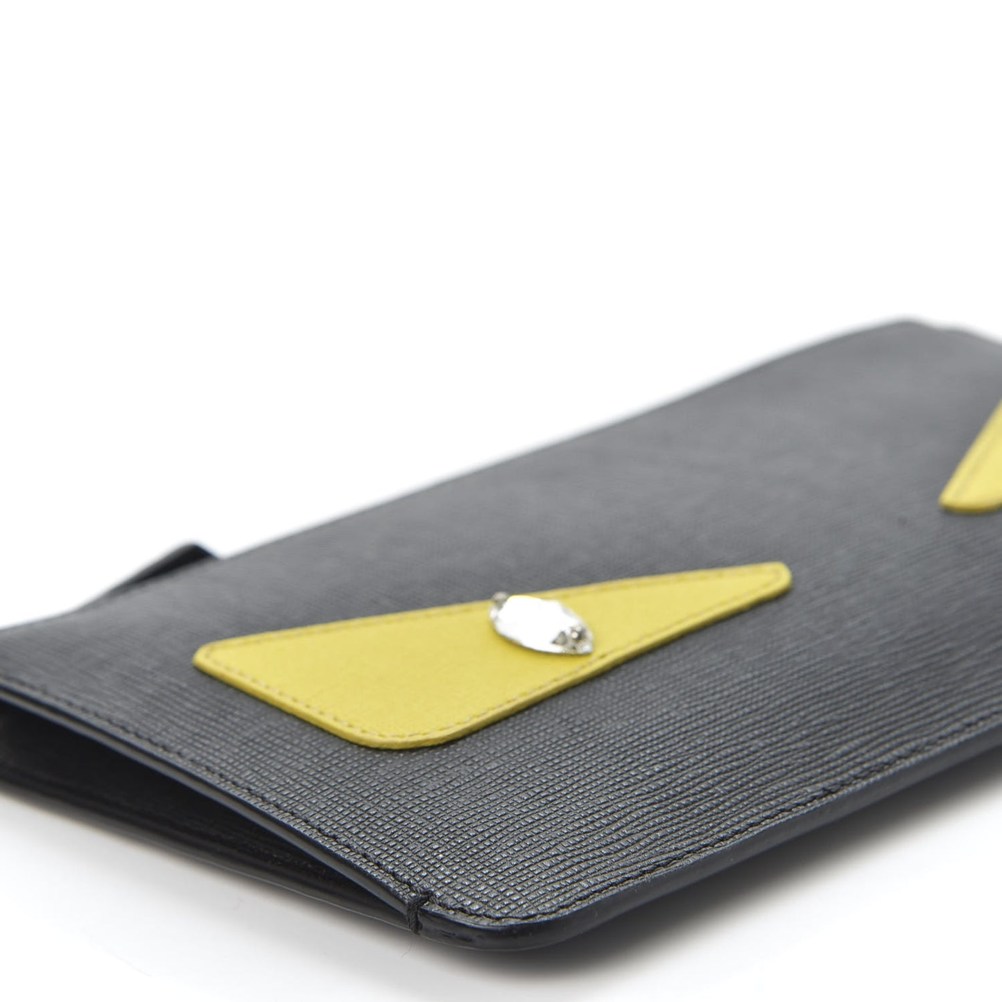 Vitello Elite Crystal Monster Eyes Zip Pouch Black Cedro