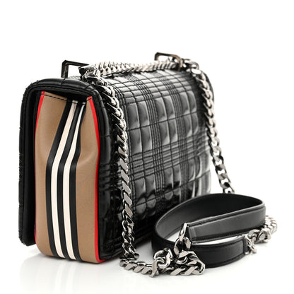 Burberry Patent Quilted House Check Lola Bag Black 3 of 11