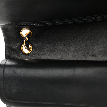 Chanel Lambskin Quilted Medium Double Flap Black 12 of 15
