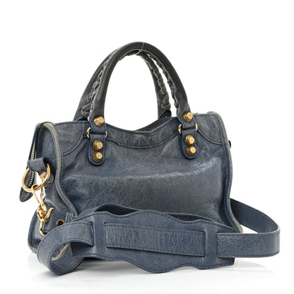 Balenciaga Agneau Giant 12 Gold Hardware Mini City Bleu Persan 3 of 17