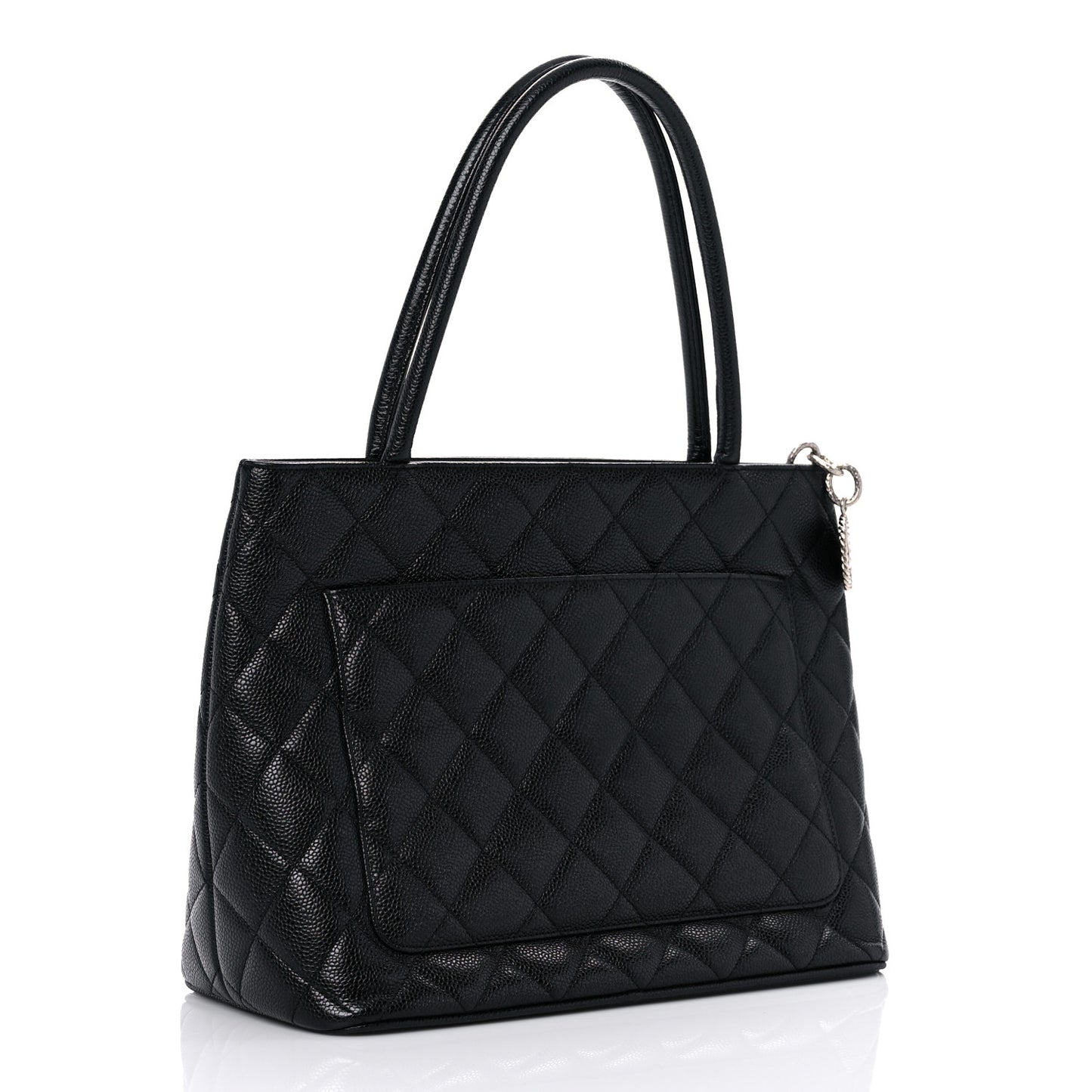 Caviar Quilted Medallion Tote Black
