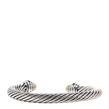 David Yurman Sterling Silver 14K Yellow Gold 7mm Cable Classics Bracelet 3 of 5