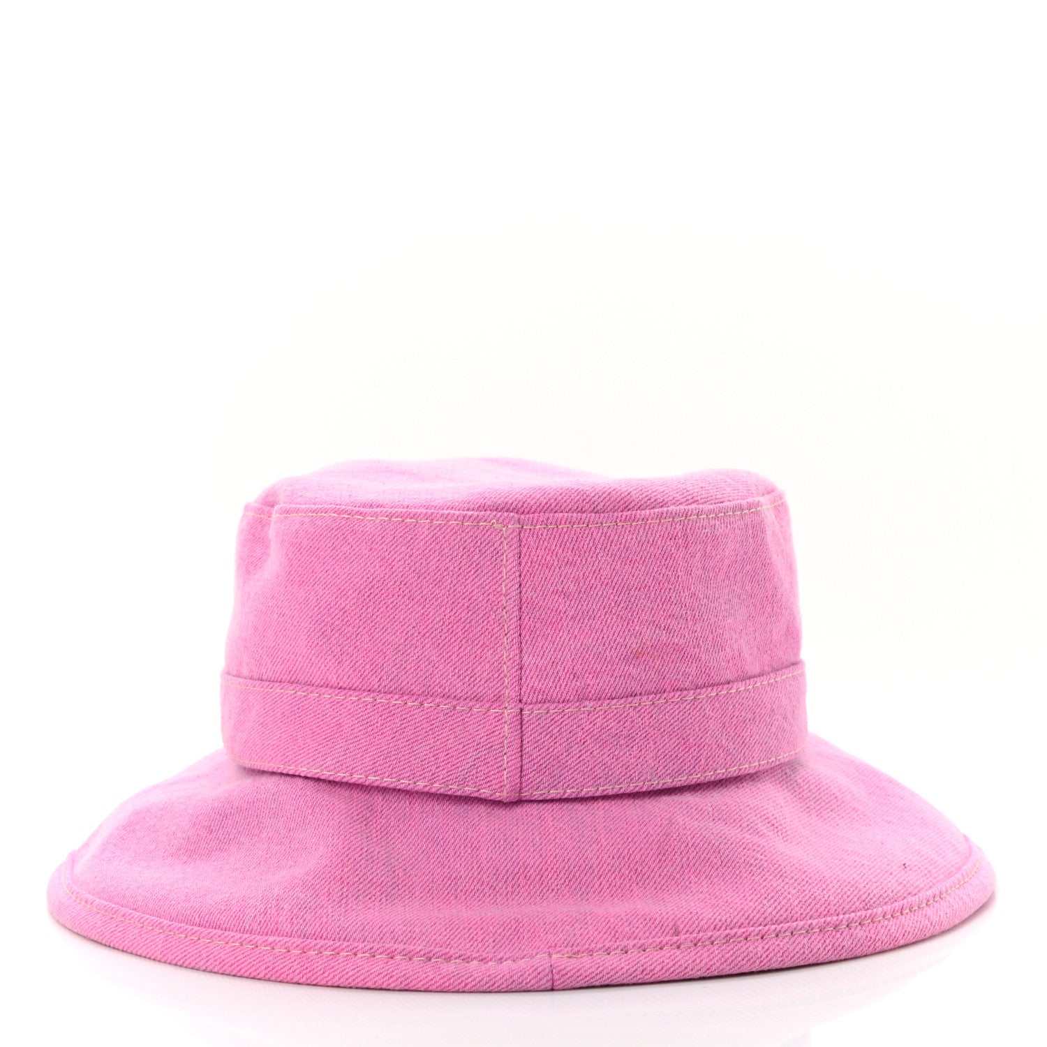 Chanel Denim Logo Bucket Hat M Pink Yellow 6 of 9