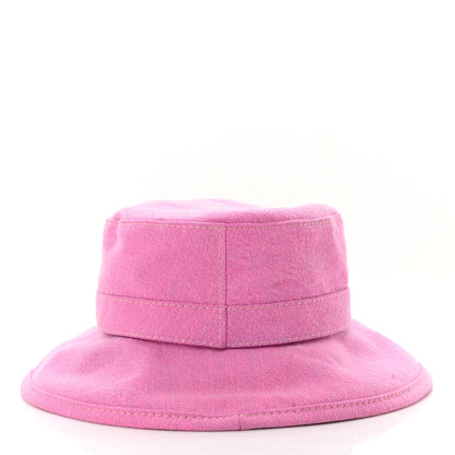 Chanel Denim Logo Bucket Hat M Pink Yellow 6 of 9
