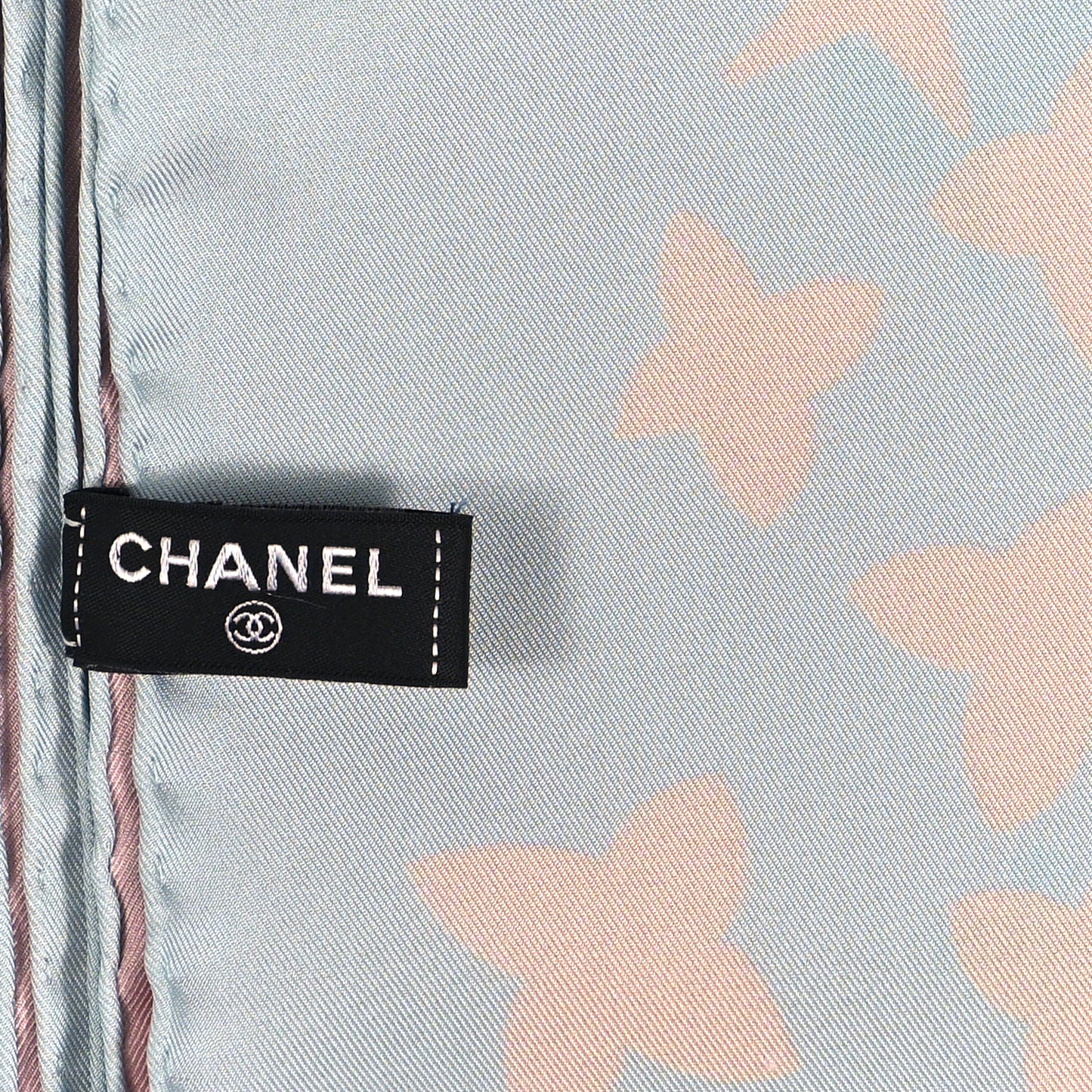 Silk CC Square Scarf Light Blue Pink Multicolor
