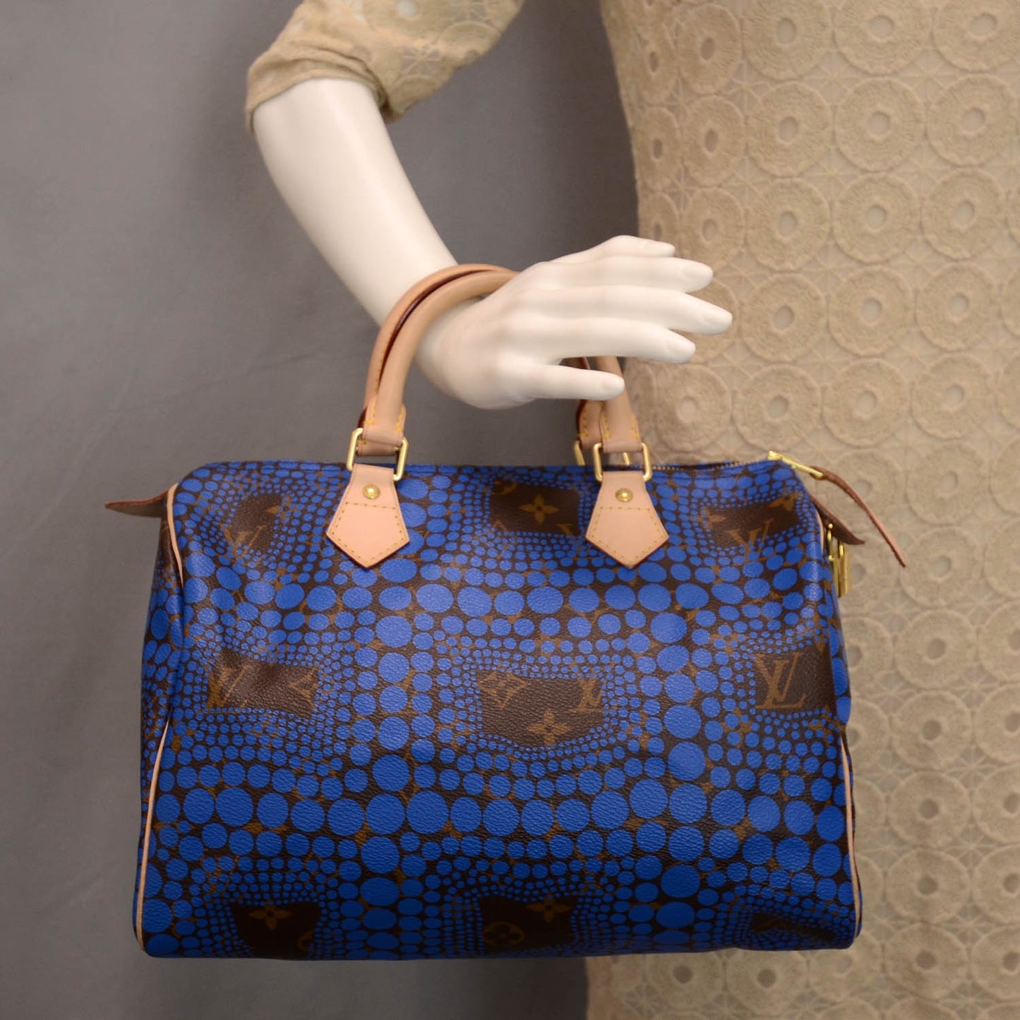Monogram Kusama Town Speedy 30 Blue